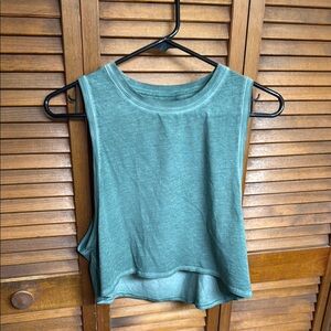 Lululemon Athletica Blue Muscle Tee Crop